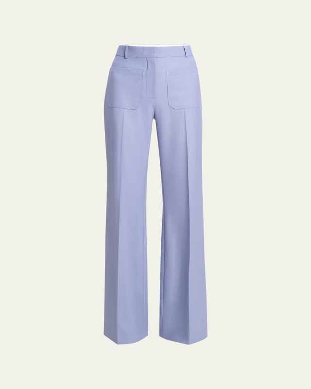 Alina Wide Leg Wool Trousers